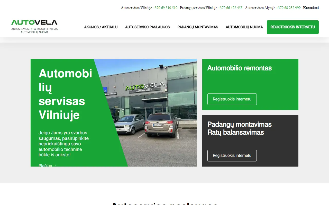 Autovela website preview