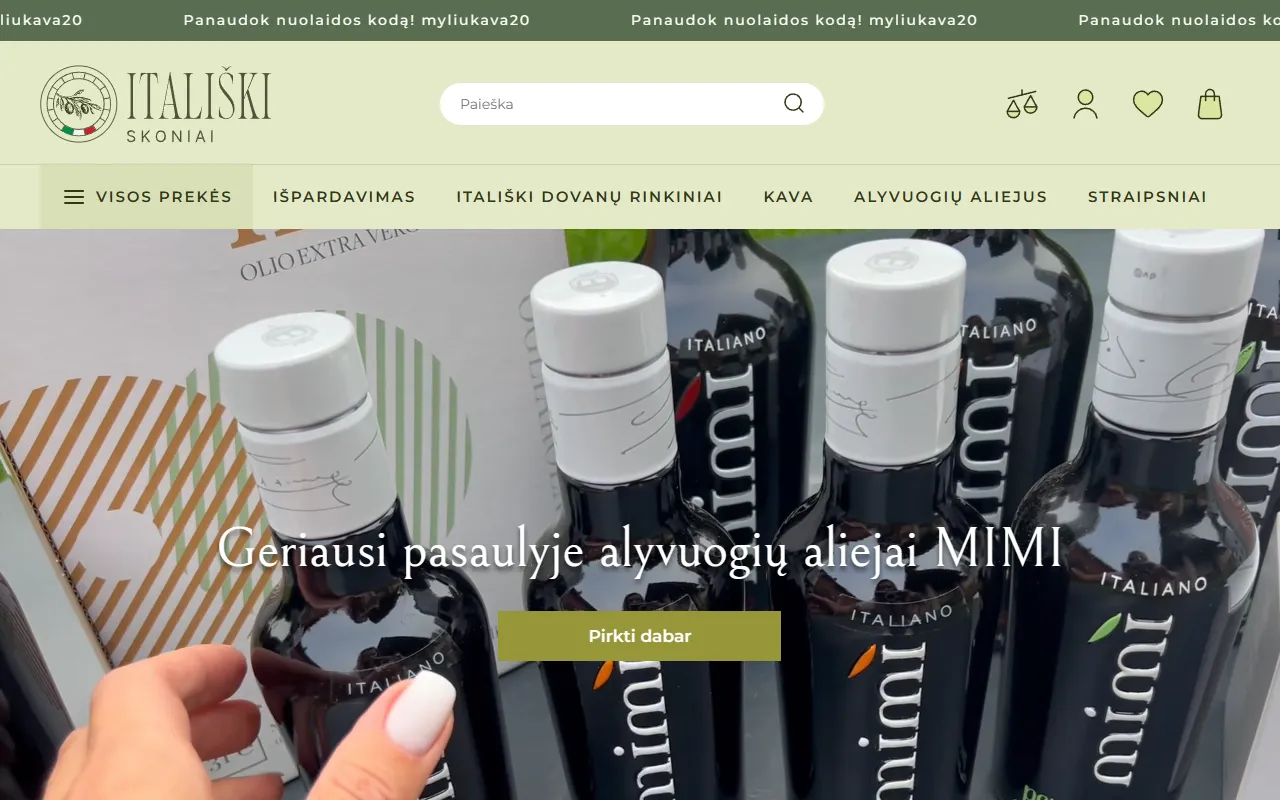 Itališki Skoniai website preview
