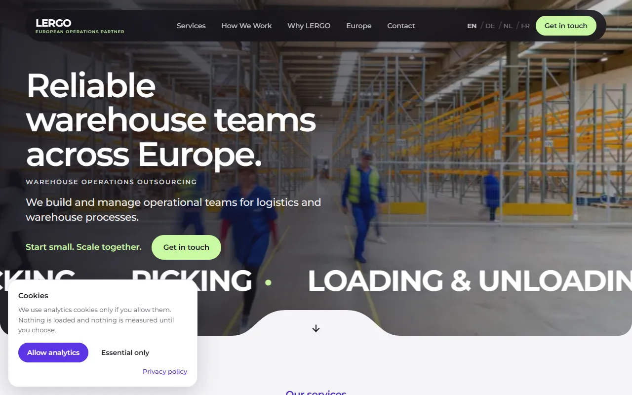 LERGO website preview