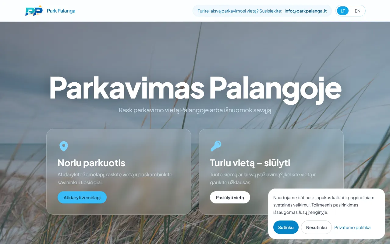 Park Palanga website preview