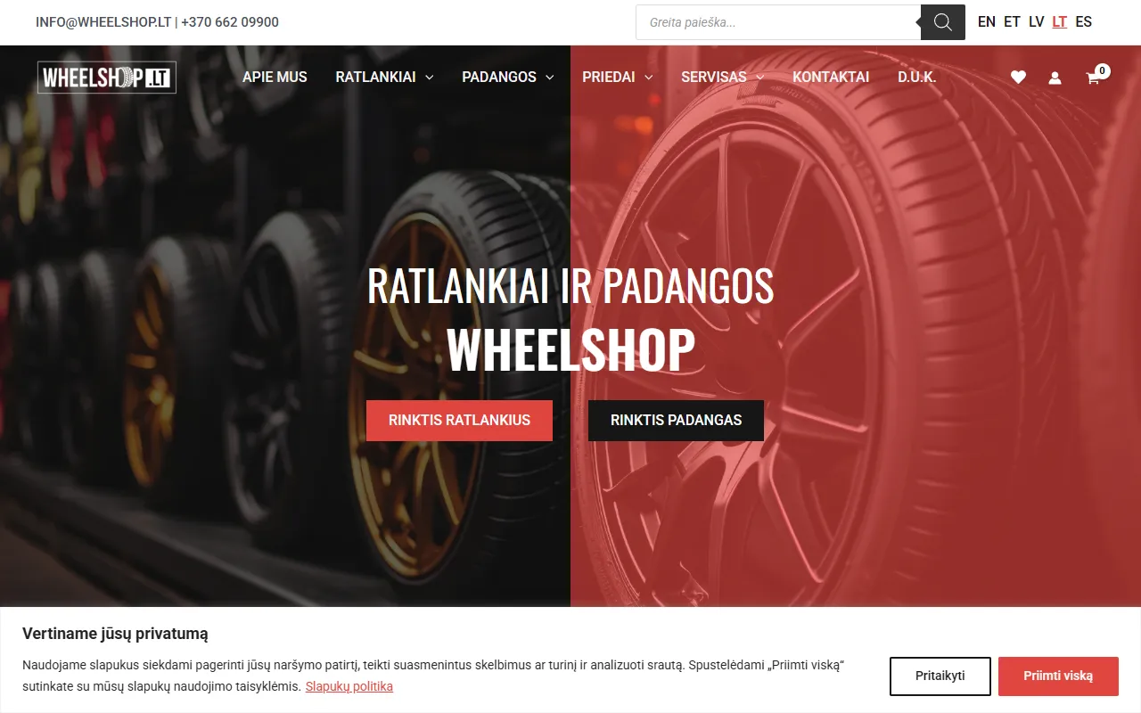 Wheelshop website preview